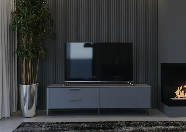 ТВ-тумба напольная Ellipse Type, 198x55x51 см, графит