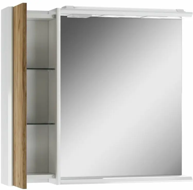 Шкаф зеркальный навесной KABINKA.KZ DU1509HZ, 80x15.2x72 см, коричневый купить,NaN