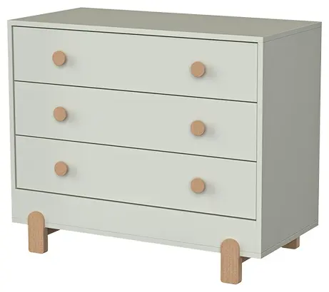 Комод Ellipse Ice-cream, 97x50x82 см, белый, коричневый