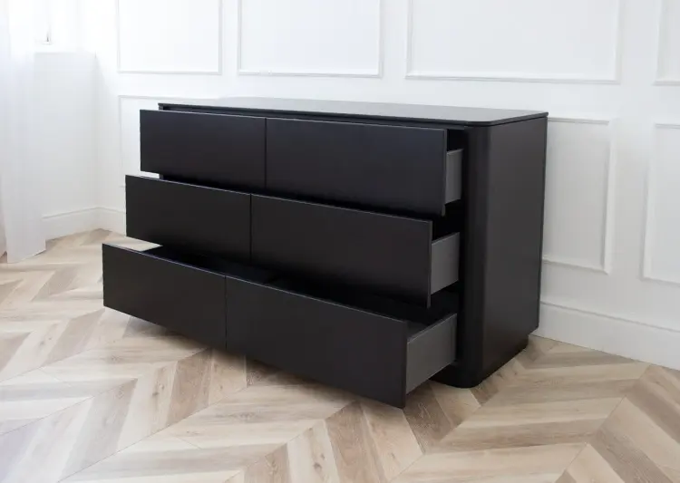 Комод Ellipse Tammi, 140x51x76 см, черный