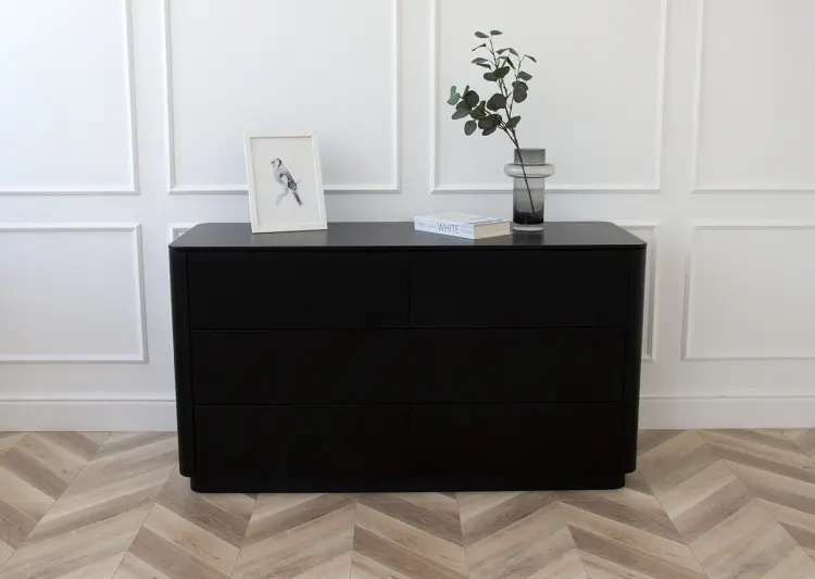 Комод Ellipse Tammi, 140x51x76 см, черный