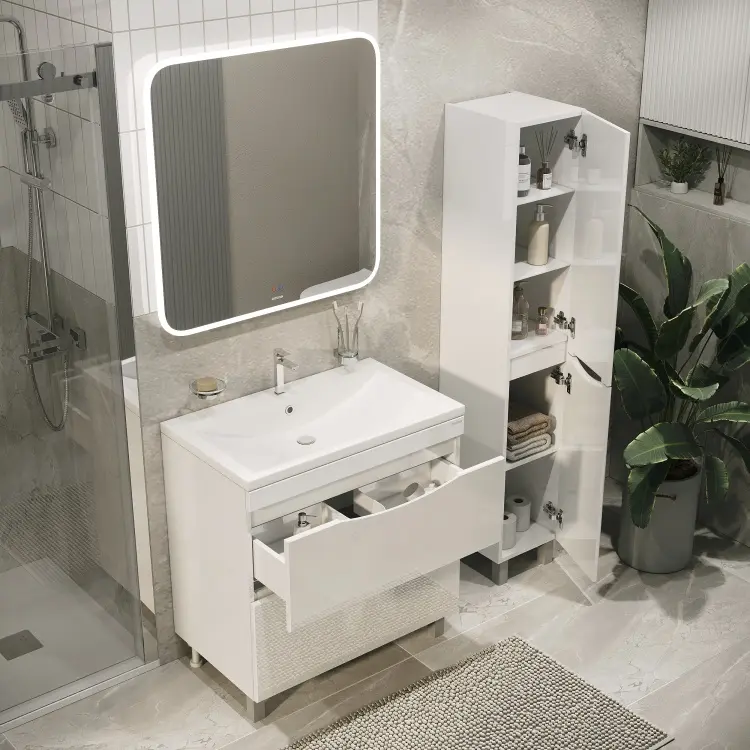 Тумба без раковины KABINKA.KZ ВИСТА-75, 72.8x81x47.2 см, белый купить,NaN