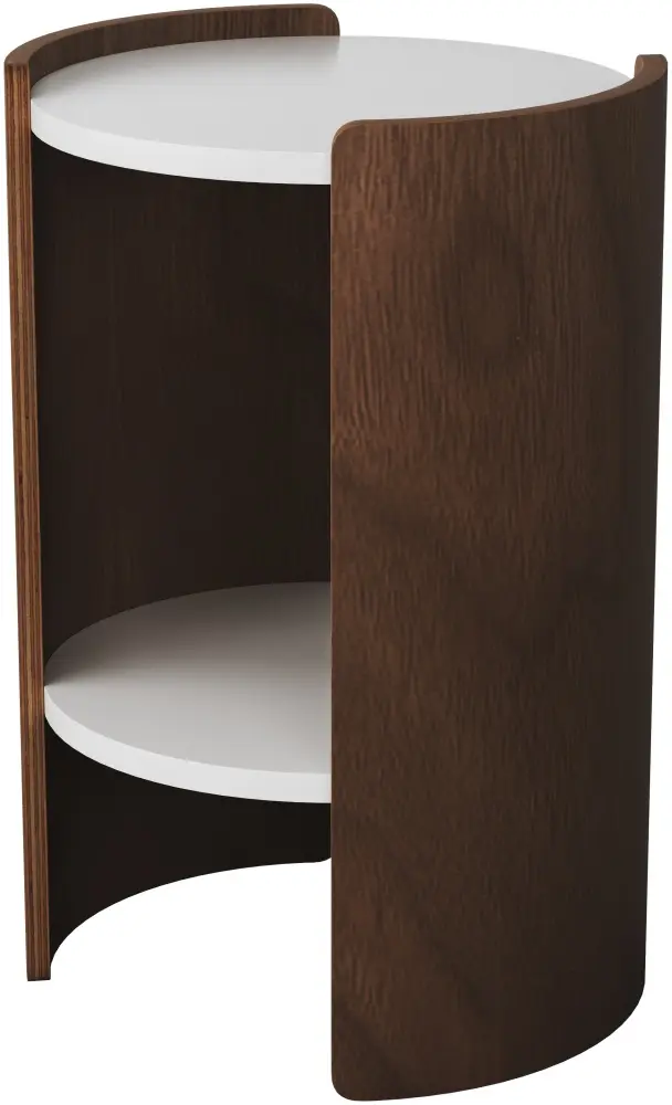 Журнальный столик Ellipse Lagom, 43х43x64 см, коричневый, белый