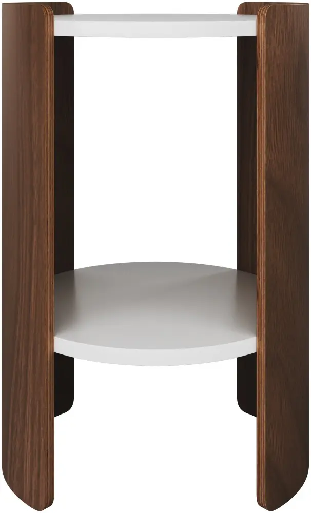 Журнальный столик Ellipse Lagom, 43х43x64 см, коричневый, белый