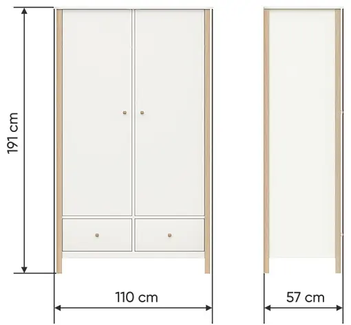 Детский распашной шкаф Ellipse Classic 110х57х191 см купить,NaN