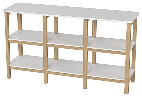 Детский стеллаж Ellipse Classic, 146x42.4x81.2 см, белый