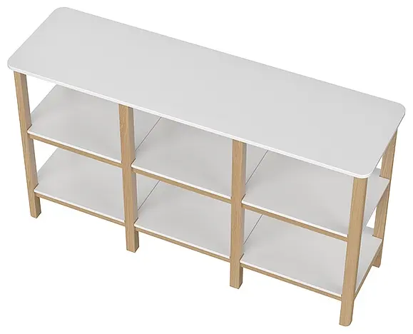 Детский стеллаж Ellipse Classic, 146x42.4x81.2 см, белый