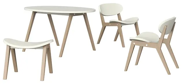 Детский табурет Ellipse Classic, текстиль, 37.8x29x24.8 см, бежевый