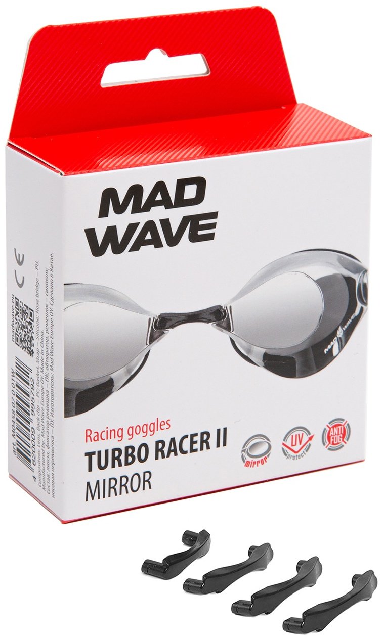 Очки Mad Wave Turbo Racer II Mirror M0458 07 0 01W черный