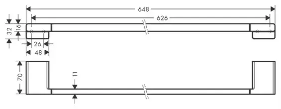 Hansgrohe держатель 41747340 1 шт, металл