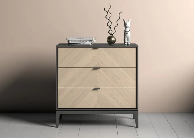 Комод Ellipse Fjord, 91x49x90.4 см, серый, коричневый