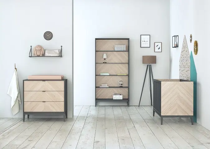 Комод Ellipse Fjord, 91x49x90.4 см, серый, коричневый