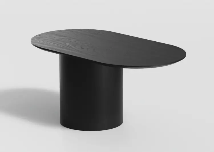 Журнальный столик Ellipse Type, 60х40x37.5 см, черный