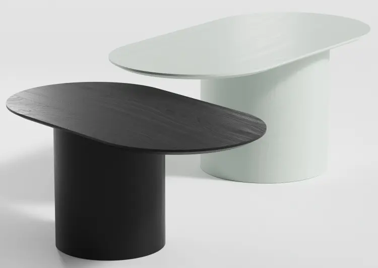 Журнальный столик Ellipse Type, 60х40x37.5 см, черный