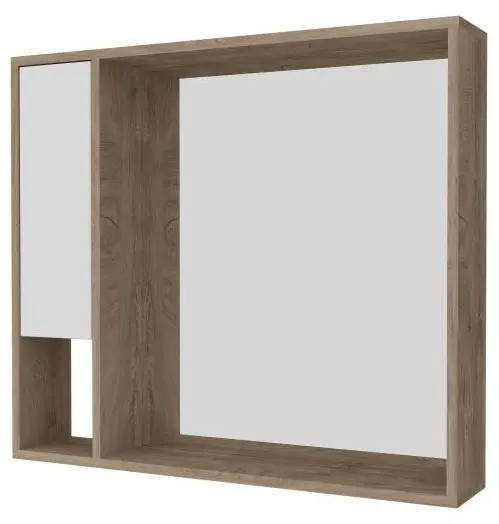 Шкаф зеркальный навесной KABINKA.KZ Далия K0000170427, 60x17.5x70 см, белый, коричневый купить,NaN