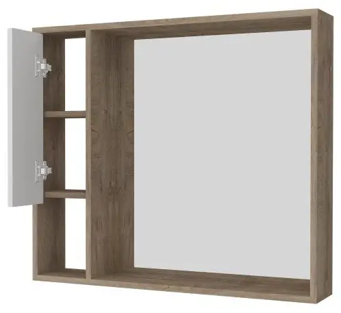 Шкаф зеркальный навесной KABINKA.KZ Далия K0000170427, 60x17.5x70 см, белый, коричневый купить,NaN
