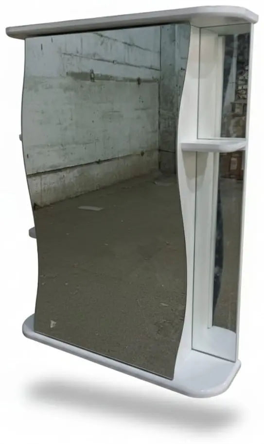Шкаф зеркальный навесной KABINKA.KZ Лилия 55, 55x15x72 см, белый купить,NaN