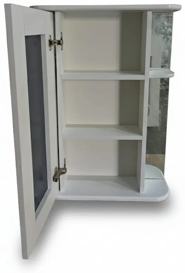 Шкаф зеркальный навесной KABINKA.KZ Лилия 55, 55x15x72 см, белый купить,NaN