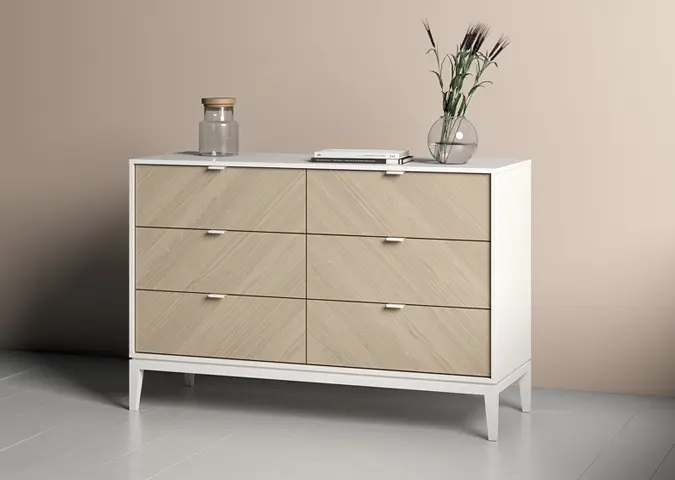Комод Ellipse Fjord, 136x49x90.4 см, белый