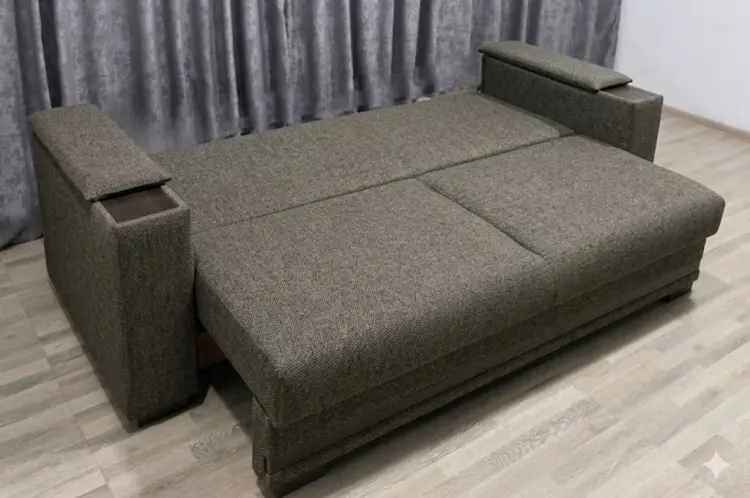 Диван Карат, 250х110 см, обивка микровелюр, коричневый купить,NaN