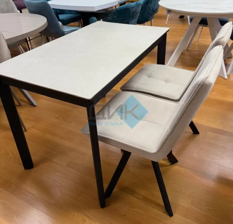 Стул ДИК DikLine 230, 91.5x45x53.5 см, бежевый, черный 1 шт. купить,NaN