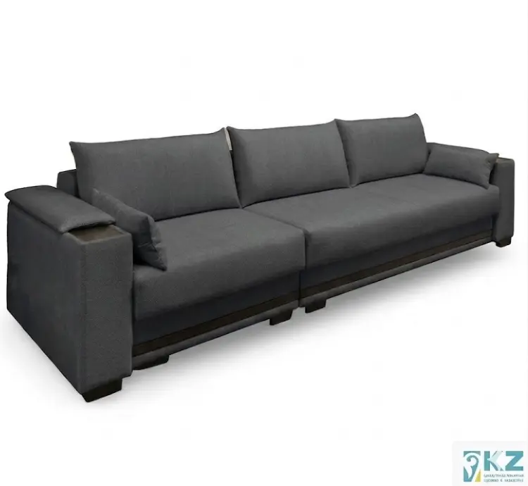 Диван Карат, 350х120 см, обивка букле, серый купить,NaN