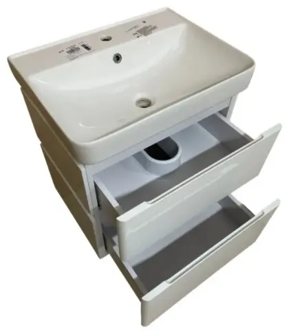 Тумба с раковиной KABINKA.KZ Hilton-60, 60x82x46.5 см, белый