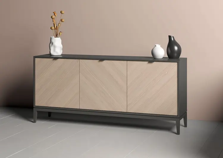 ТВ-тумба напольная Ellipse Fjord, 182x82x42 см, темно-серый