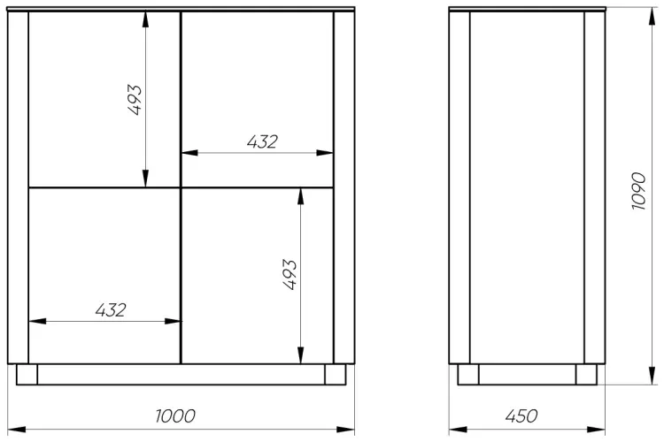 Комод Ellipse Tammi, 100x45x109 см, белый