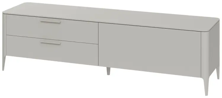 ТВ-тумба напольная Ellipse Type, 198x55x51 см, серый, бежевый