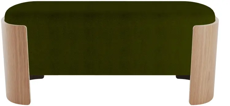 Банкетка Ellipse Lagom, 100x41x44 см, коричневый, зеленый