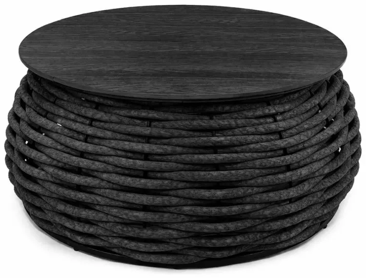 Садовый стол DeckWood 2985 черный 98х98х35 см