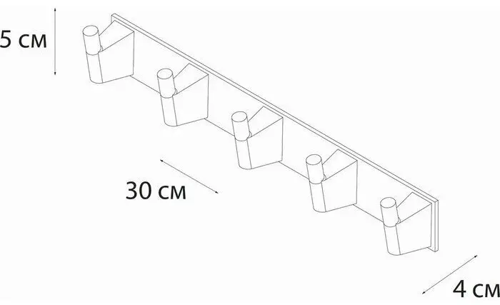 Набор крючков FX-99005-5 5 шт, нержавеющая сталь