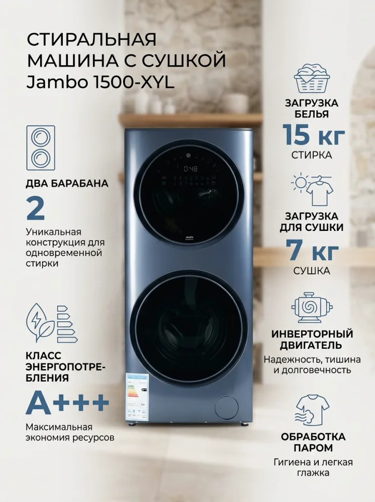 Стиральная машина Jambo 1500-XYL черно-синий
