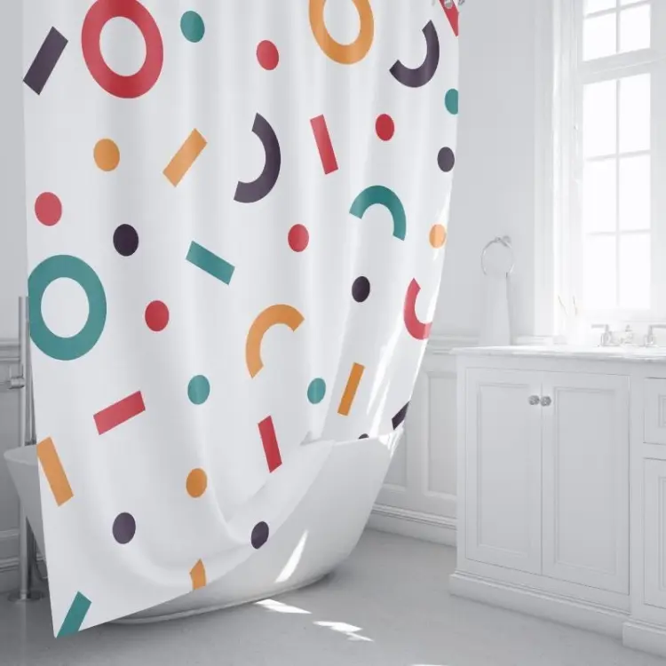 Штора FIXSEN Candy 180x200 белый, полиэстер