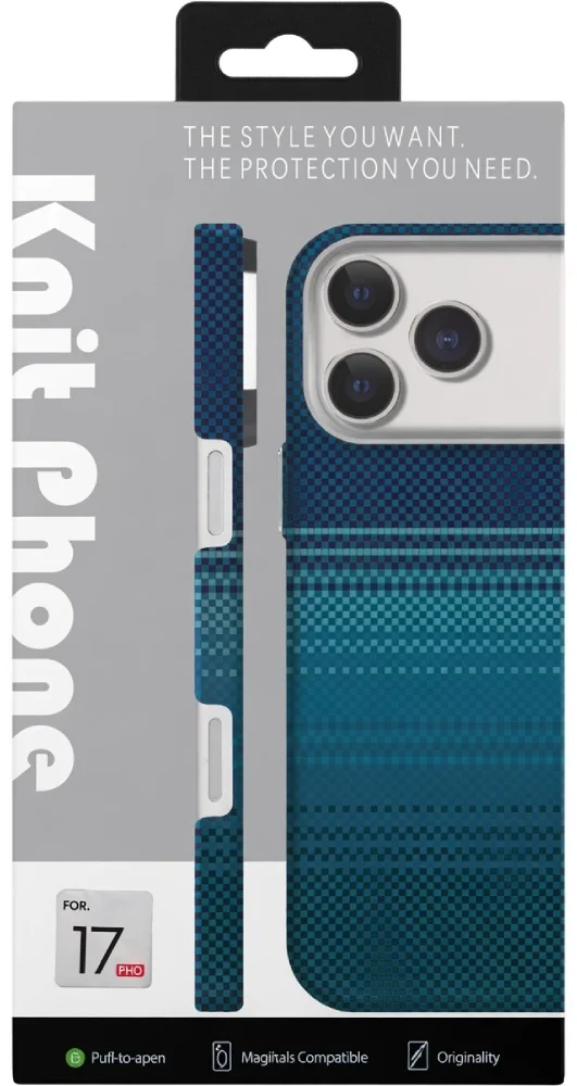 Чехол Knit для Apple iPhone 17 Pro Max KP-04/BLU синий купить,9990
