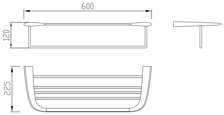 Abber полка Nord AA1554SP 1 шт, нержавеющая сталь