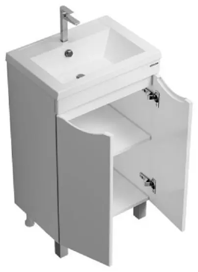 Тумба с раковиной KABINKA.KZ Андрея 50, 48.9x81.1x34.4 см, белый купить,NaN