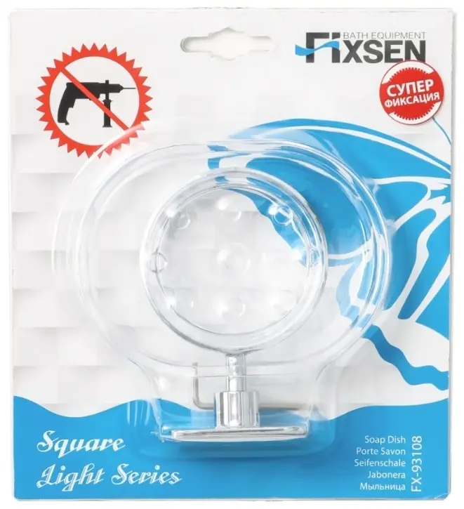 FIXSEN мыльница Round FX-92108 1 шт, металл, пластик