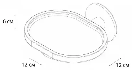 FIXSEN мыльница Round FX-92108 1 шт, металл, пластик