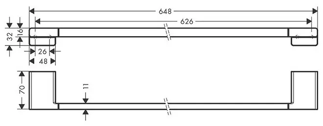 Hansgrohe держатель 41747000 1 шт, металл