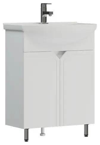 Тумба с раковиной Corozo "Сириус" 65 Cetus, 65x85x44.5 см, белый купить,NaN