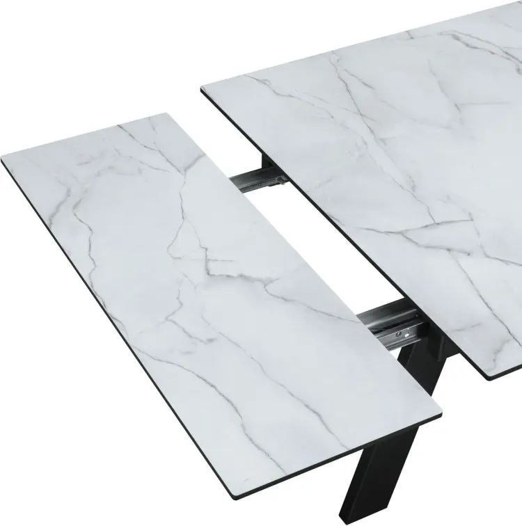 Обеденный стол ДИК WINGS, 120х80x75 см, МДФ, черный, белый купить,NaN