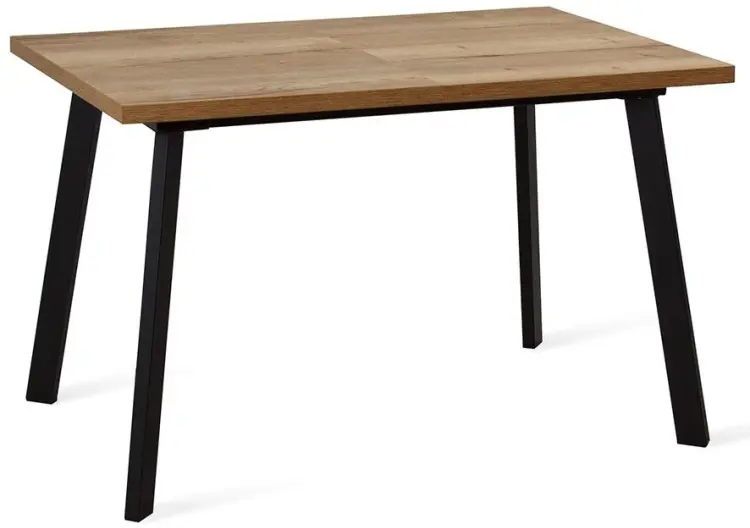Обеденный стол ДИК DikLine HB120, 120х80x76 см, ЛДСП, черный, коричневый купить,NaN