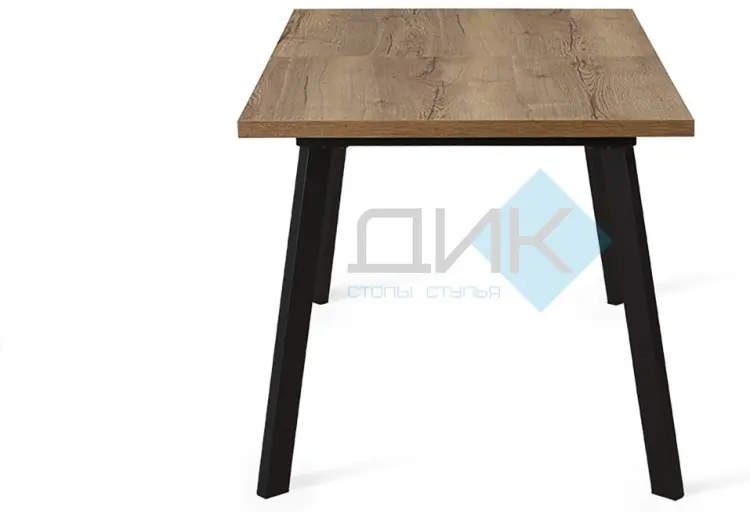 Обеденный стол ДИК DikLine HB120, 120х80x76 см, ЛДСП, черный, коричневый купить,NaN