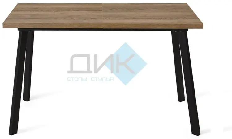 Обеденный стол ДИК DikLine HB120, 120х80x76 см, ЛДСП, черный, коричневый купить,NaN