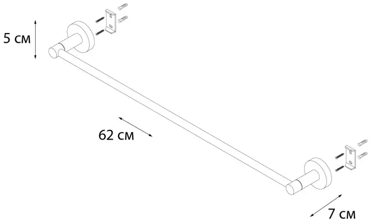 FIXSEN держатель FX-85001 1 шт, нержавеющая сталь