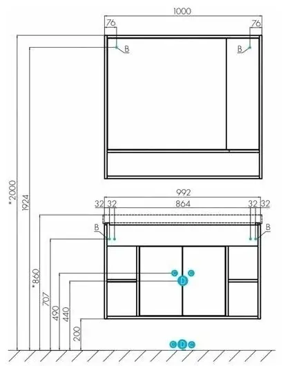 AQUATON Флай 100, 100x13x91 см, белый купить,NaN