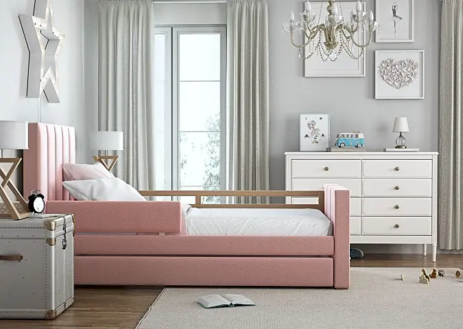 Кровать подростковая Ellipse Cosy, 90x200 см, розовый