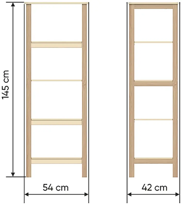 Стеллаж напольный Ellipse Classic, 54x42x145 см, бежевый купить,469739